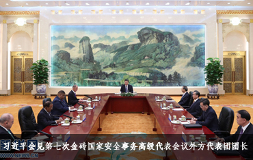 习近平集体会见第七次金砖国家安全事务高级代表会议外方代表团团长